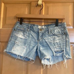 Abercrombie Low Rise Destroyed Shorts